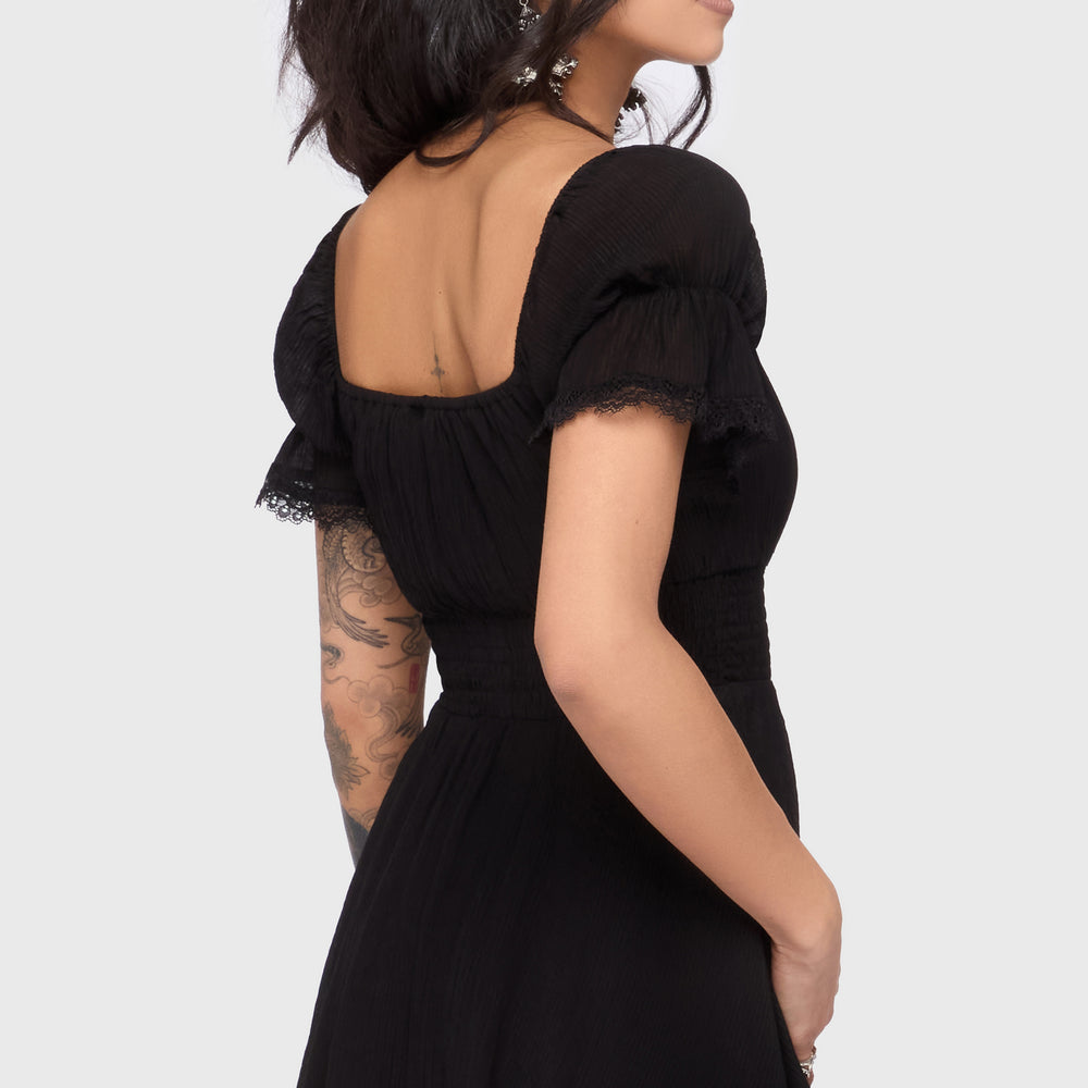 heavenly sent mini dress black Celestial Night Off The Shoulder [Black] ‐ KILLSTAR Waist:W-30 100% glass beads Hand TagLabel: Lined A piece of 1980s