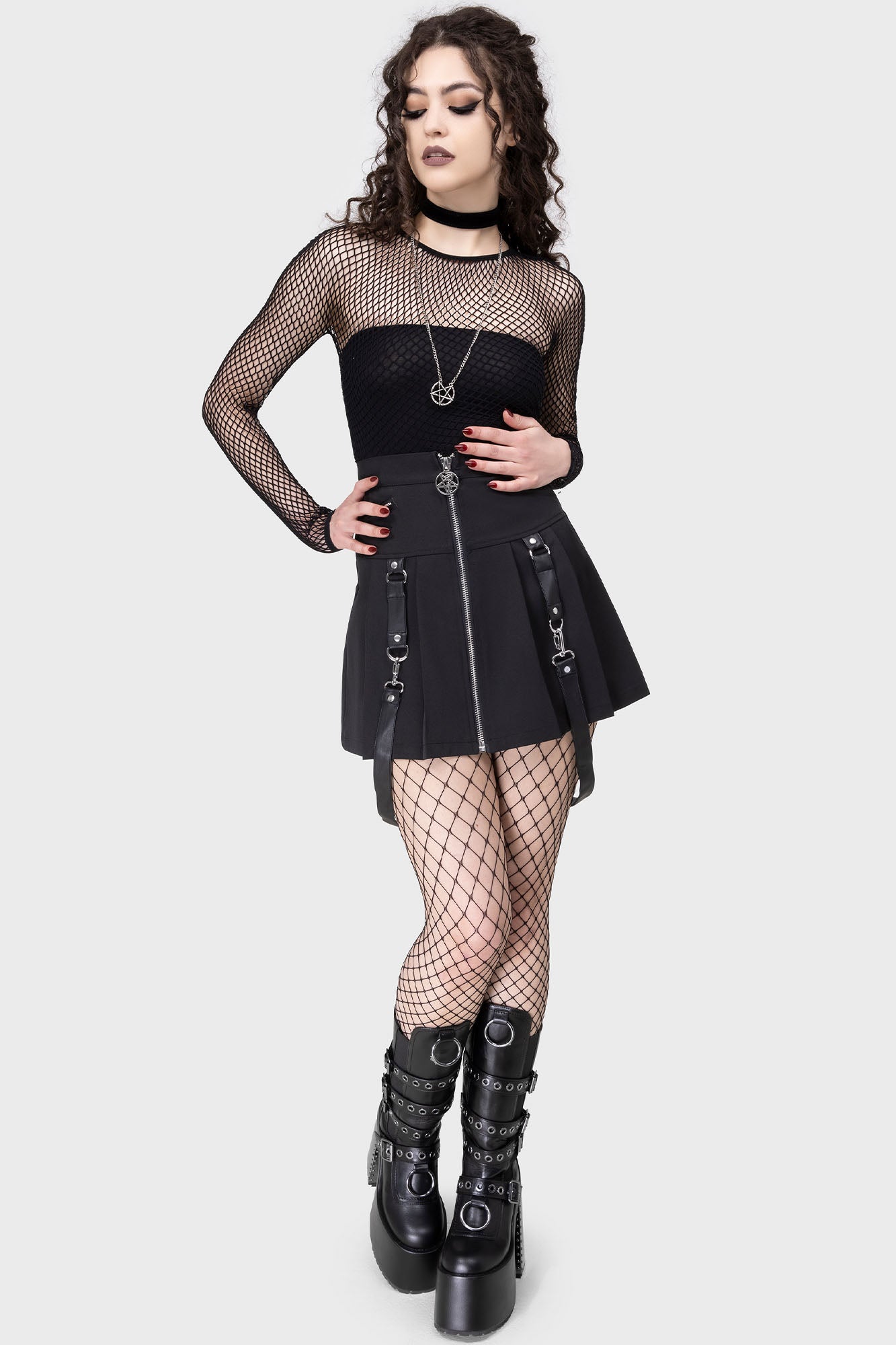 All Caught Up Fishnet Tights [B] Killstar