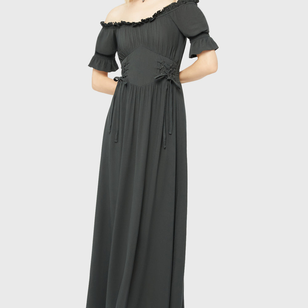 jocasta tiered maxi dress Short Sleeve [GREEN] ‐ KILLSTAR Sky Blue Cotton Dress Ivory Fit and Flare and a back tie Sizes In Stock:AU S/8