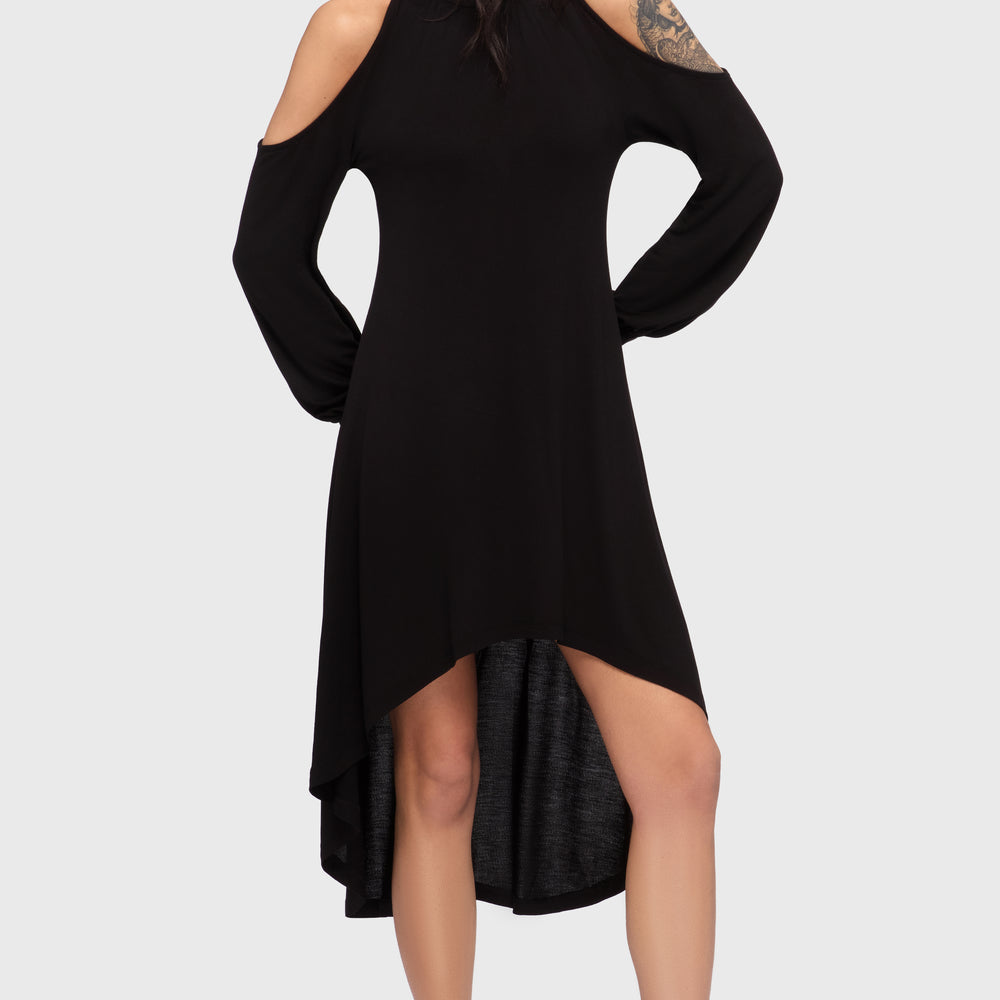 Kihilist Obsidienne Cold Shoulder Dress ‐ KILLSTAR