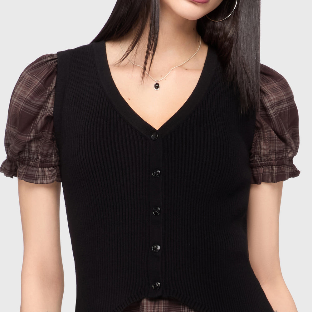 Kihilist Obsidienne Knit Vest ‐ KILLSTAR
