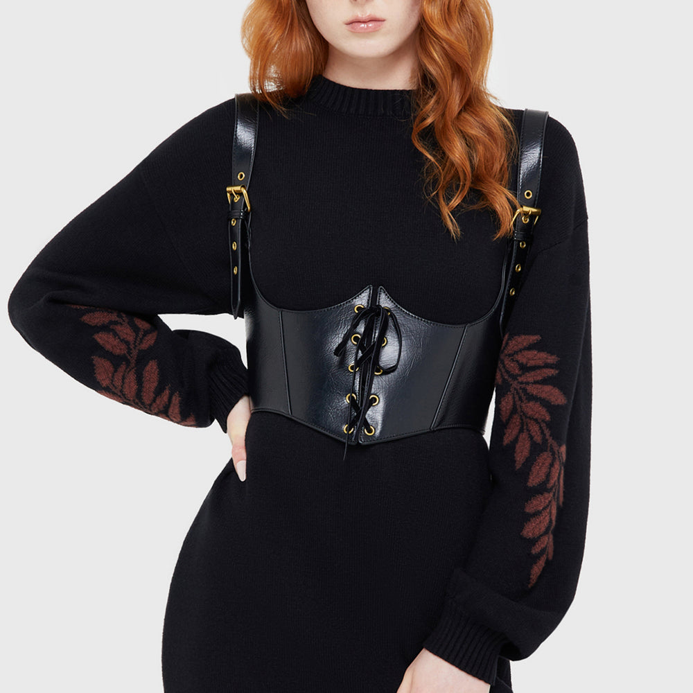 killstar forest knit dress Thornwoven Sweater ‐ long sleeve rhinestone gown