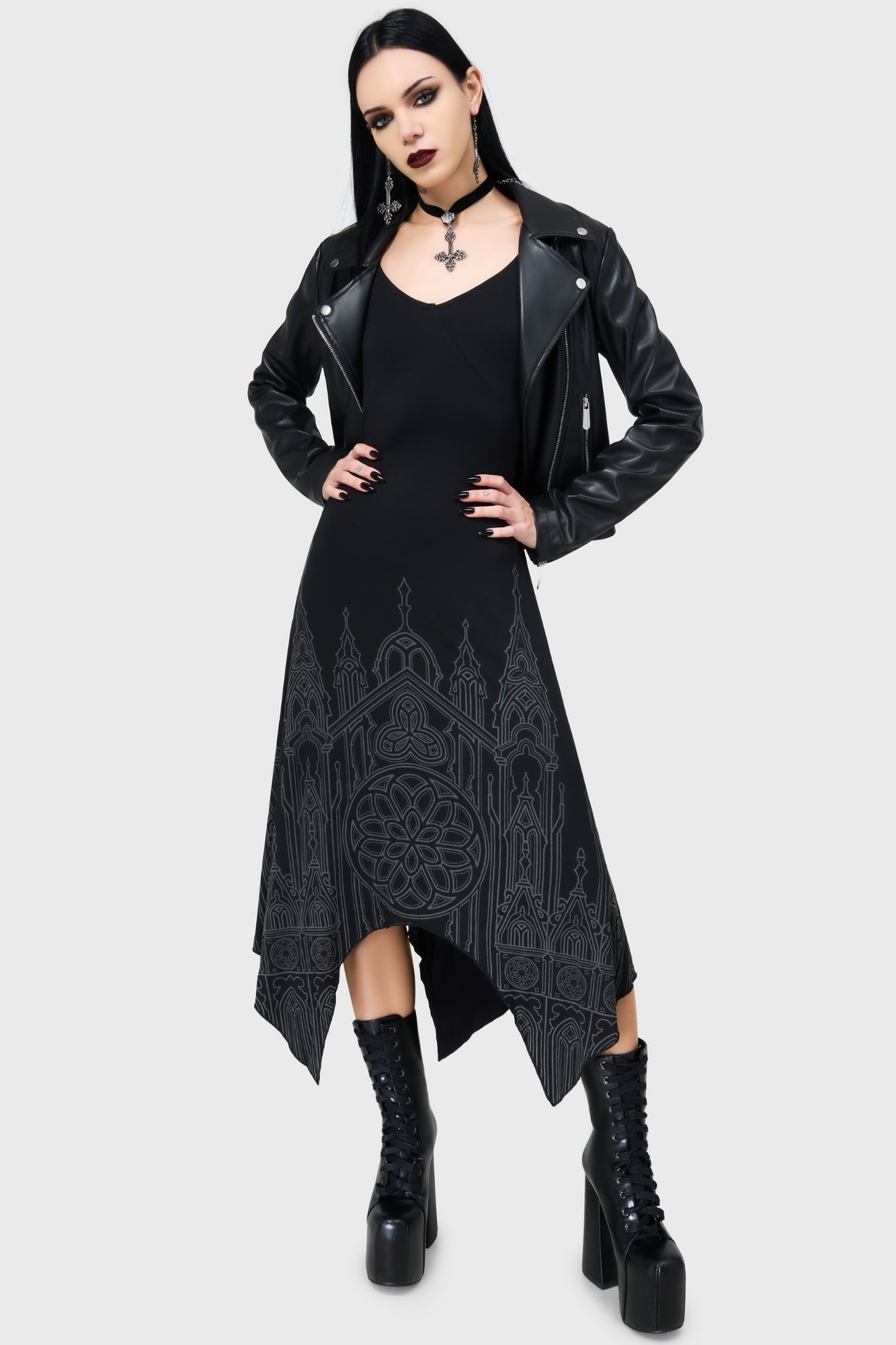 killstar pentagram maxi dress Pentagram Strap Maxi Dress