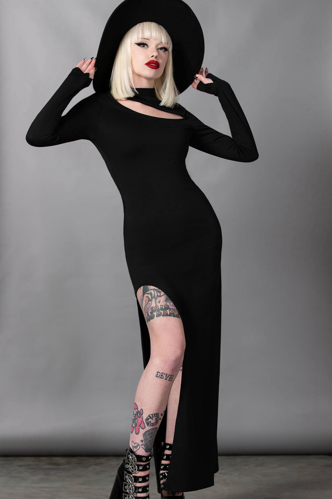 killstar long sleeve dress Astaroth Long Sleeve Dress