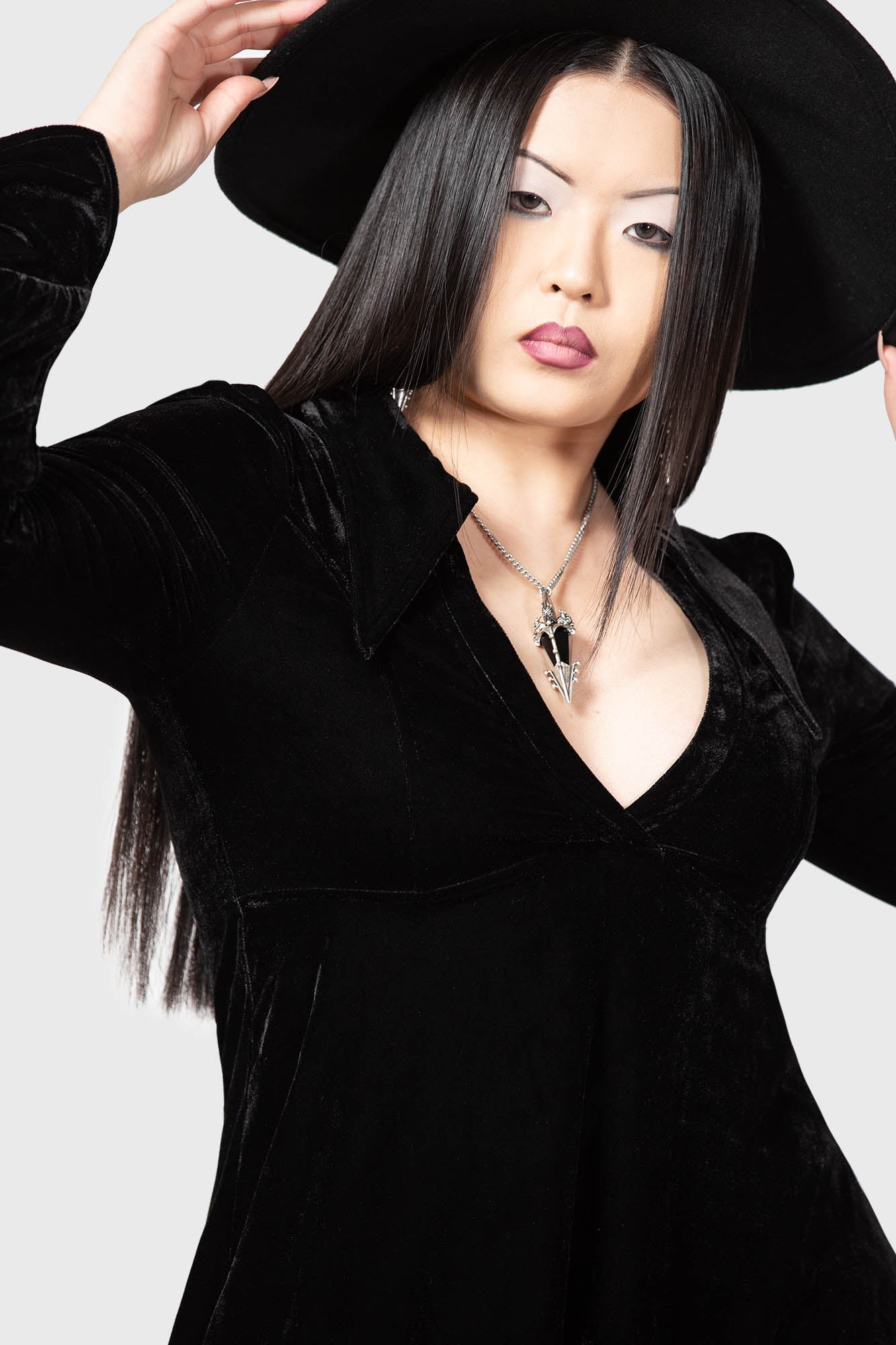 Hecate Velvet Plunge Dress | Killstar Hecate Velvet Plunge Dress | Killstar