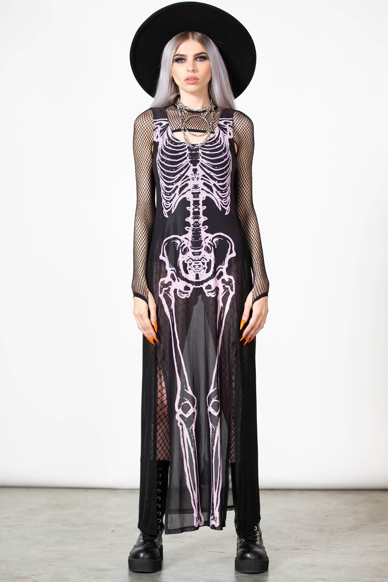 Ribcage Maxi Dress Killstar