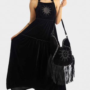 Ascended Maxi Pinafore Dress