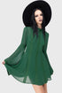 Begone Long Sleeve Mini Dress [GREEN]