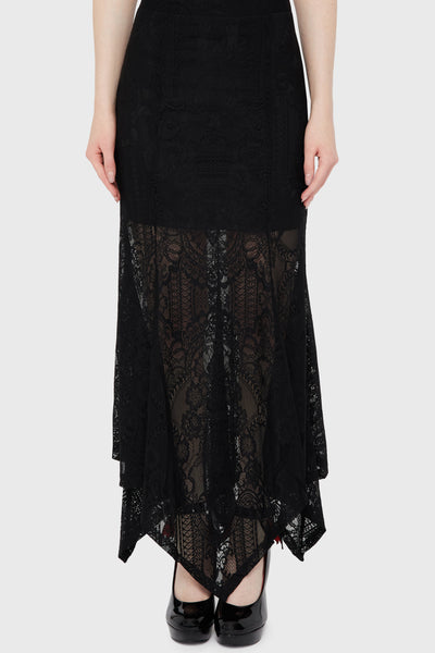 Belladonna Lace Maxi Skirt [Black]