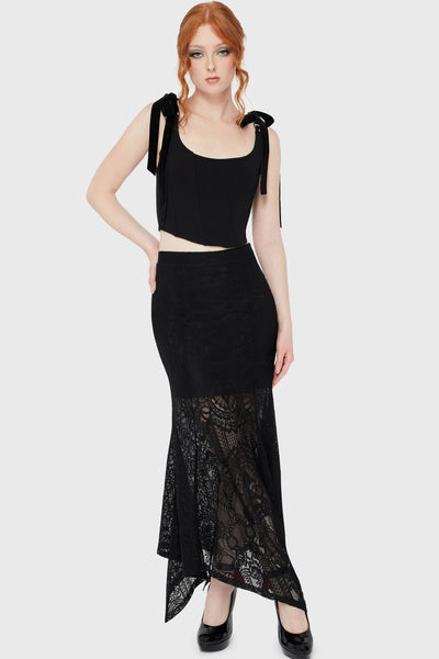 Belladonna Lace Maxi Skirt [Black]