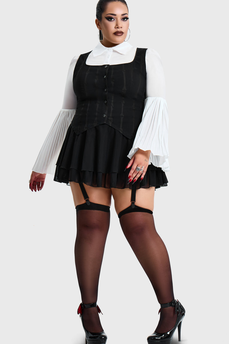 Bone Stripe Corset Top
