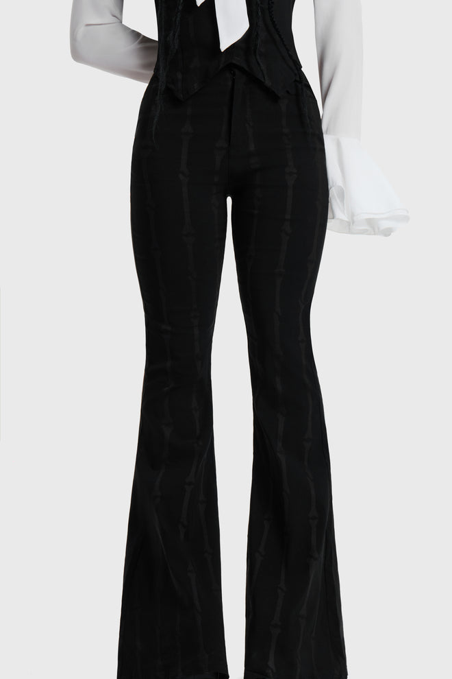 Bone Stripe Flares