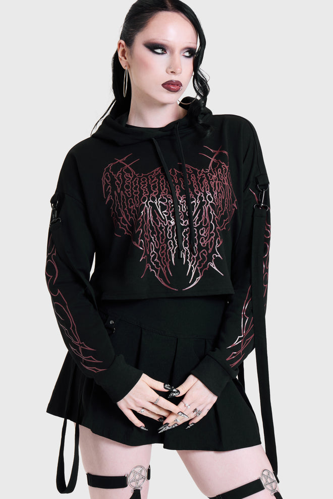 BRAND NEW NUMB CROP BONDAGE HOODIE