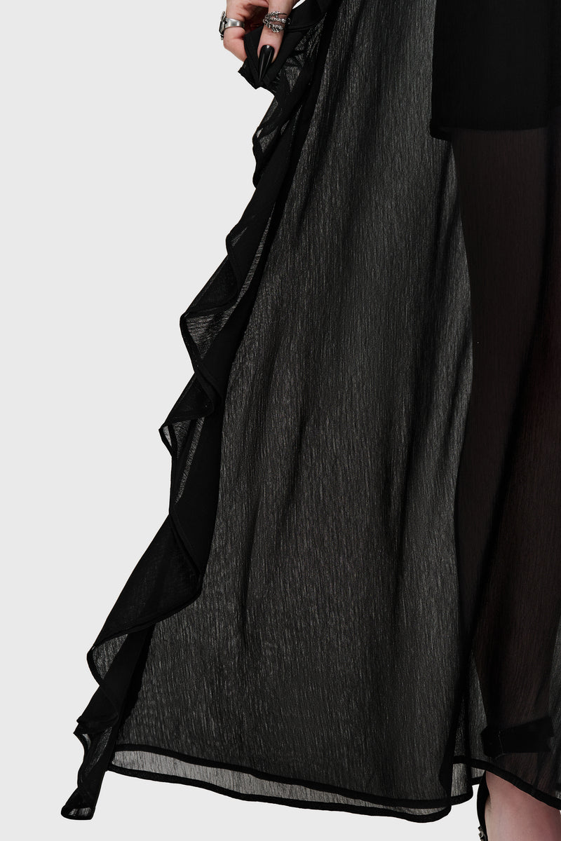 Cathedral Garden Chiffon Ruffle Maxi Dress