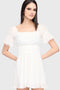 Celestial Night Off The Shoulder Mini Dress [White]
