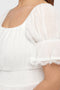 Celestial Night Off The Shoulder Mini Dress [White]