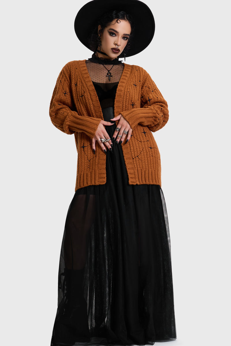 Crescent Night Knitted Cardigan