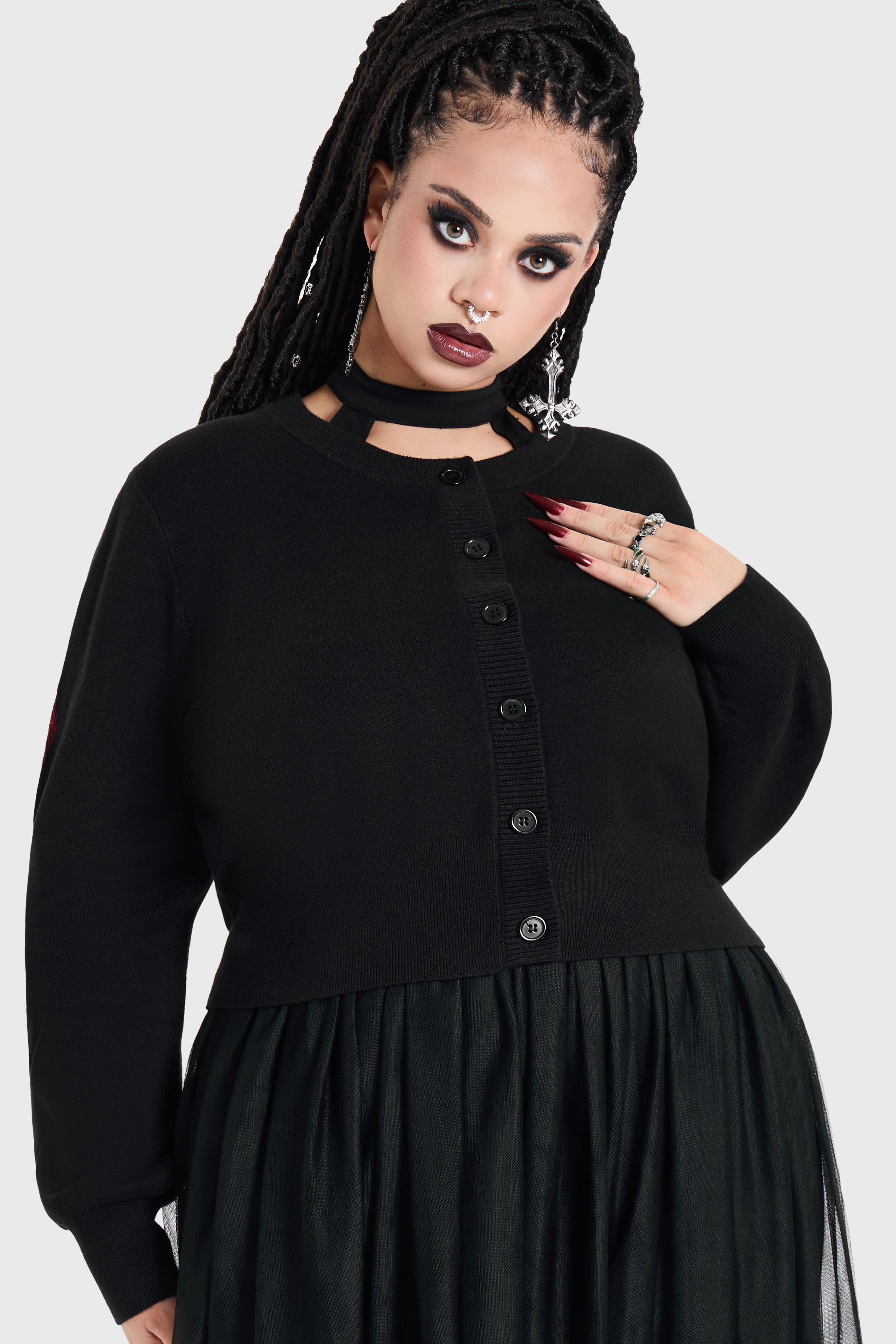 Crimson Viper Knitted Cardigan ‐ KILLSTAR