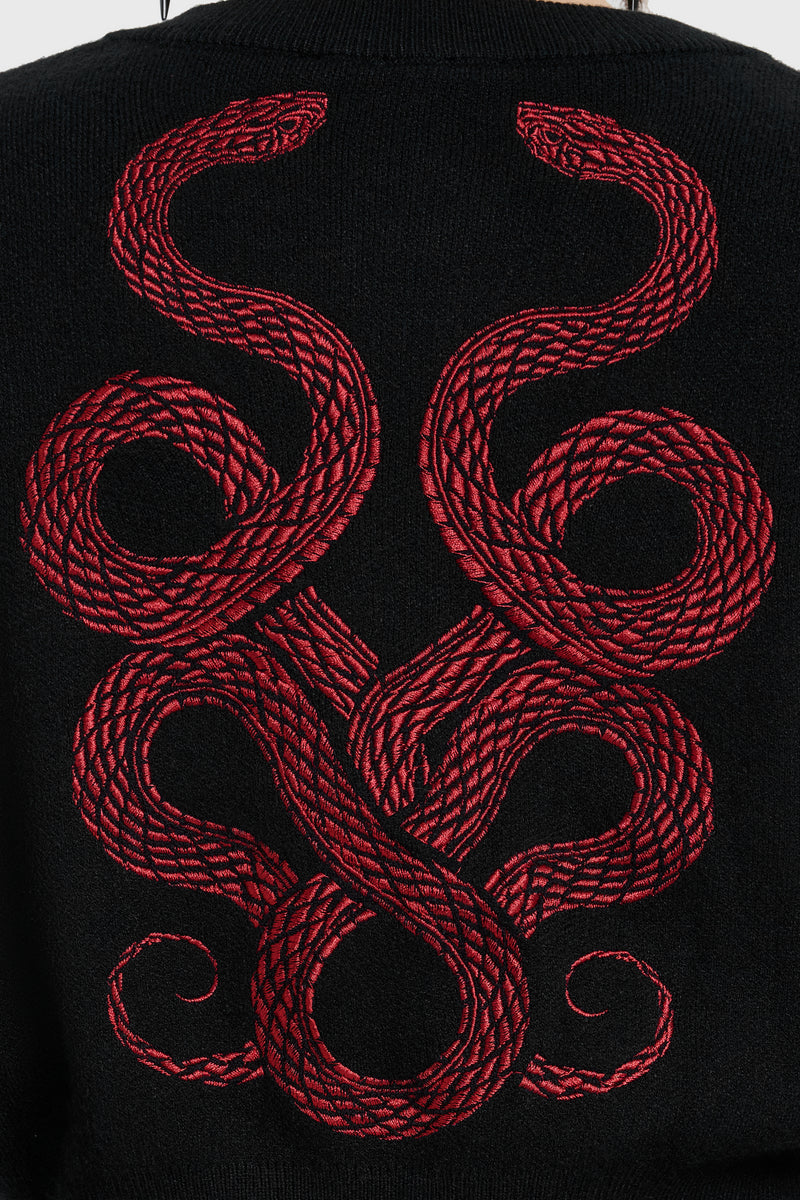 Crimson Viper Knitted Cardigan