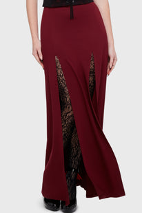 Crimson Bite Maxi Skirt