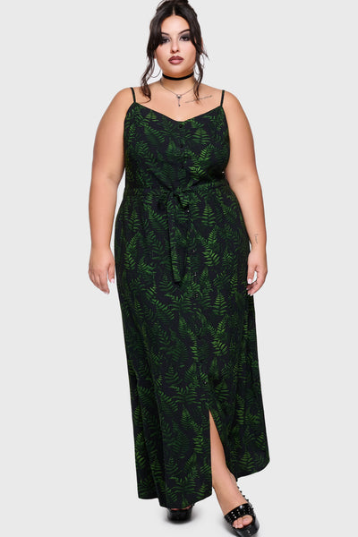 cottage chorus maxi dress Cottage Chorus Maxi Dress [BLACK/GREEN]