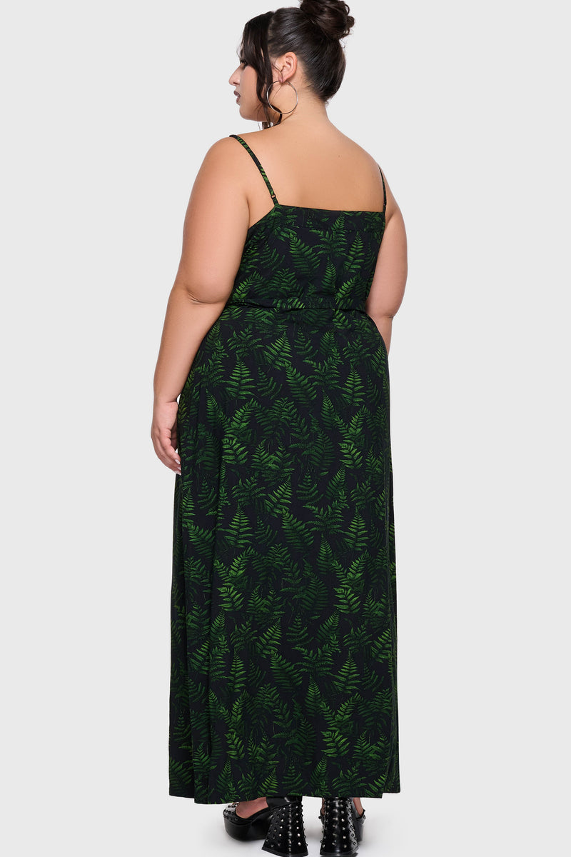 Cottage Chorus Maxi Dress [BLACK/GREEN]