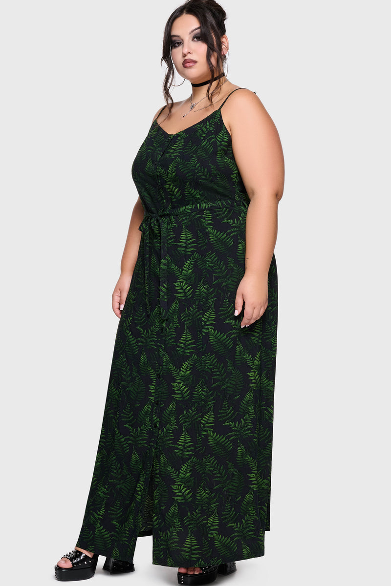Cottage Chorus Maxi Dress [BLACK/GREEN]