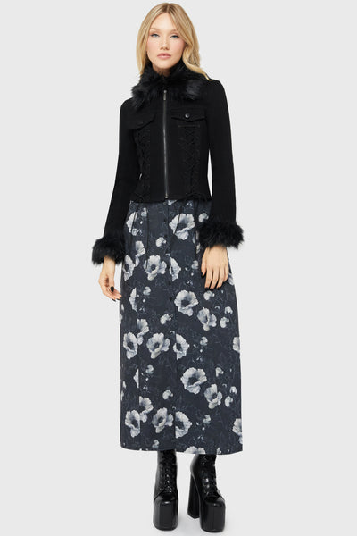 Cottage Chorus Maxi Dress [BLACK AND WHITE]