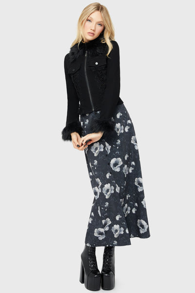 Cottage Chorus Maxi Dress [BLACK AND WHITE]