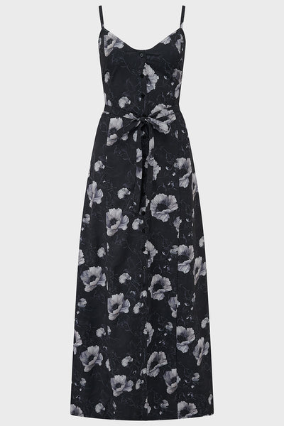 Cottage Chorus Maxi Dress [BLACK AND WHITE]