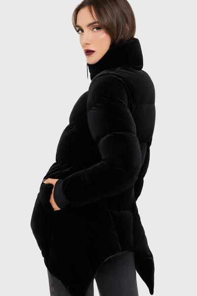 Deadliest Nightvelvet Puffer Coat [BLACK]