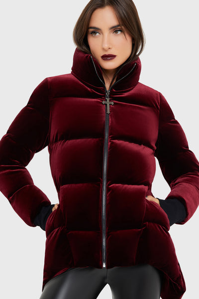 Deadliest Nightvelvet Puffer Coat [RED]
