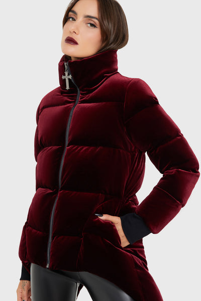 Deadliest Nightvelvet Puffer Coat [RED]
