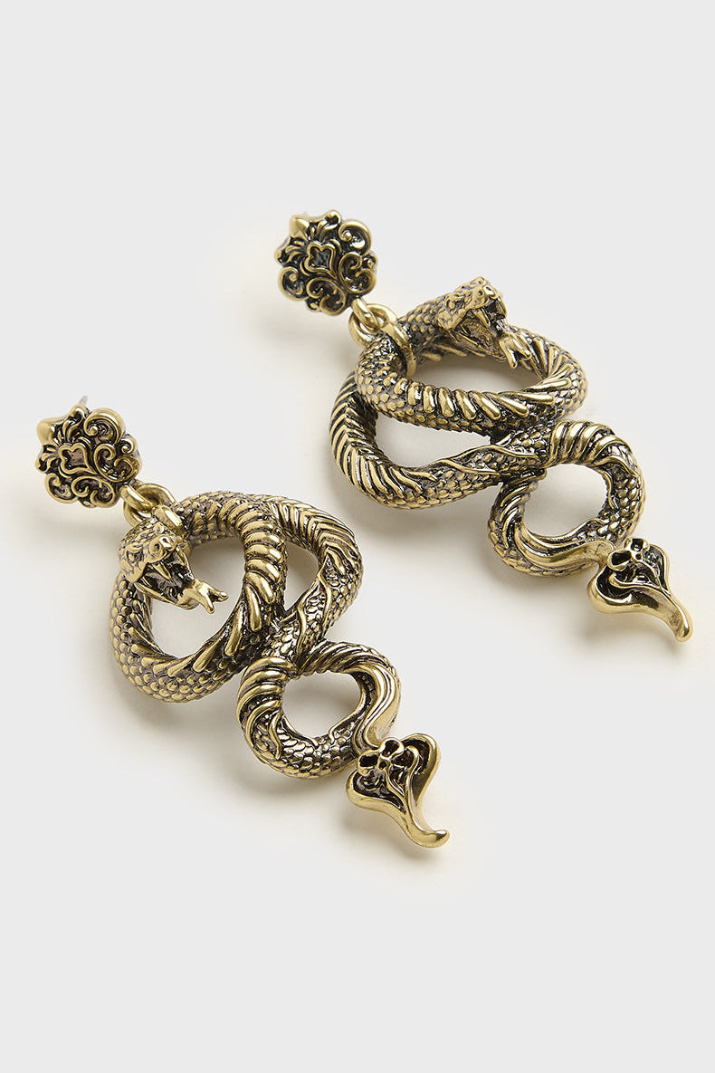Deadly Coil Earrings [Gold]