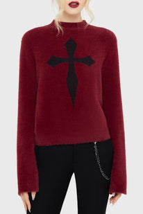 Dead Romantic Sweater [RED/BLACK]