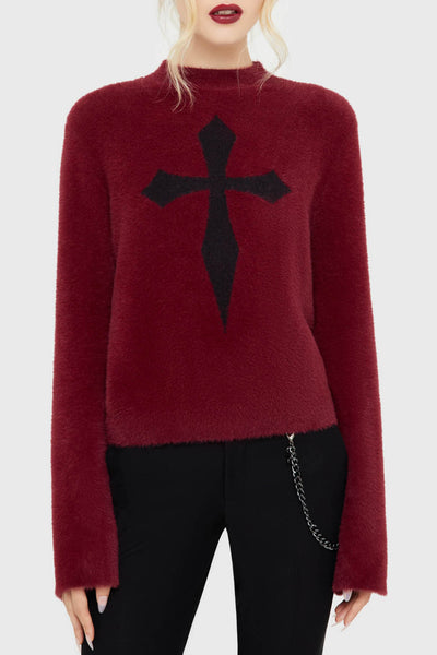 Dead Romantic Sweater [RED/BLACK]