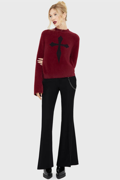 Dead Romantic Sweater [RED/BLACK]