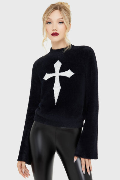 Dead Romantic Sweater [BLACK/WHITE]