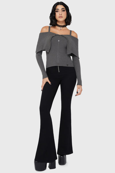 Dusk Empress Knit Top [Grey]