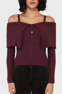 Dusk Empress Knit Top [Purple]