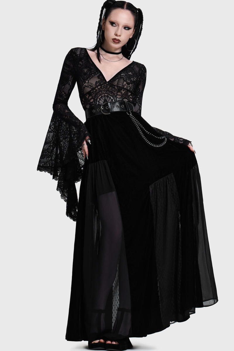 Estria Hex Maxi Skirt