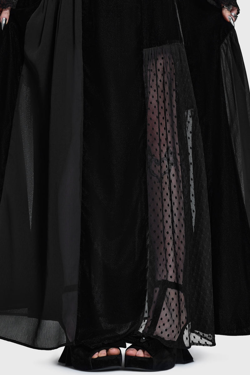 Estria Hex Chiffon Maxi Skirt