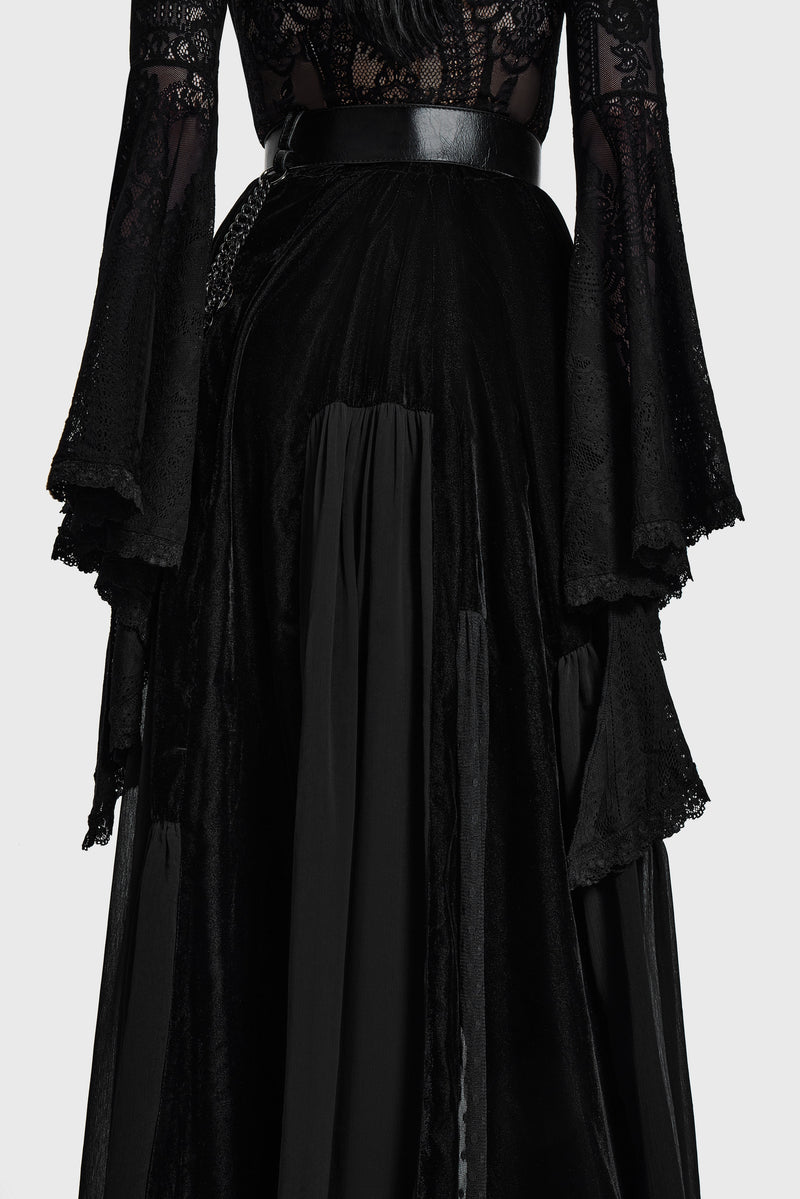 Estria Hex Chiffon Maxi Skirt