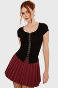 Eye C U Cap-Sleeve Top