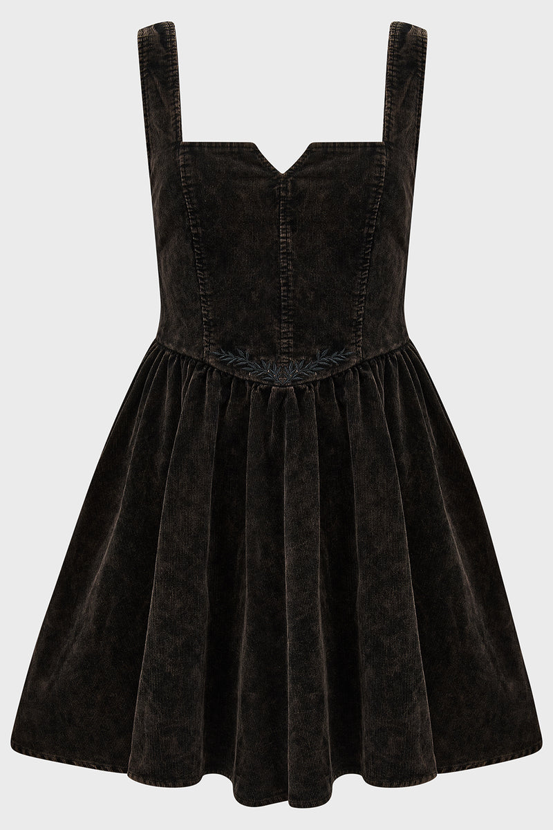 Elderroot Mini Dress [BROWN]