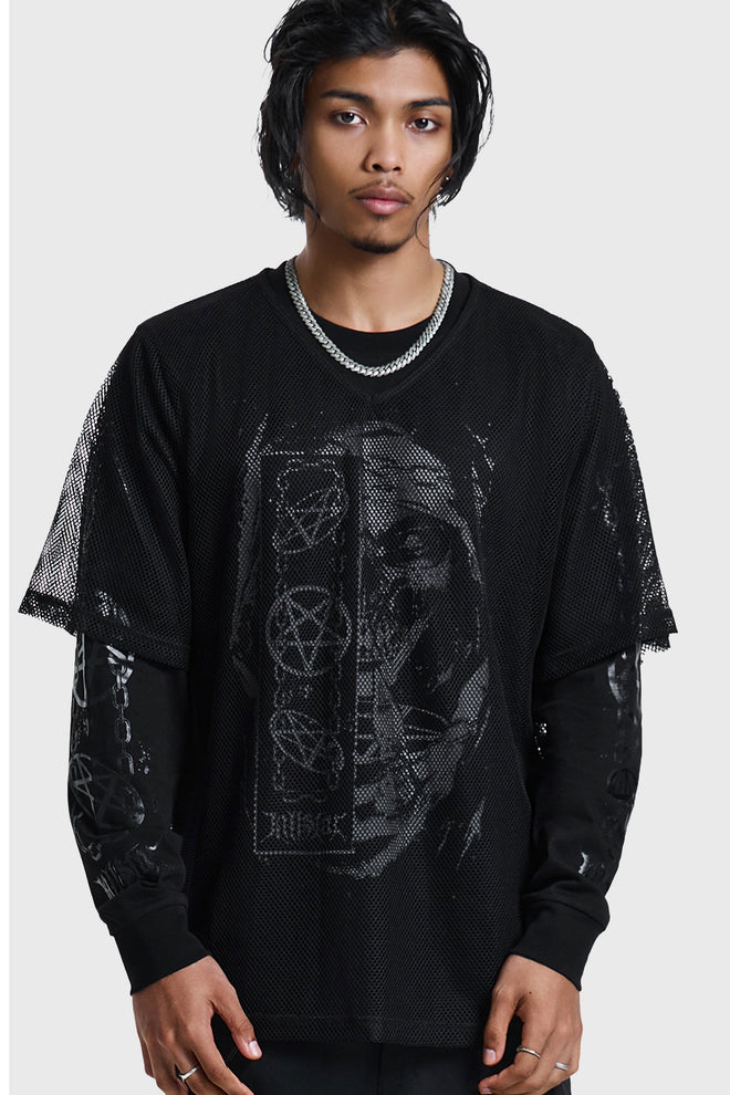 False Belief Fishnet Long Sleeve T-Shirt
