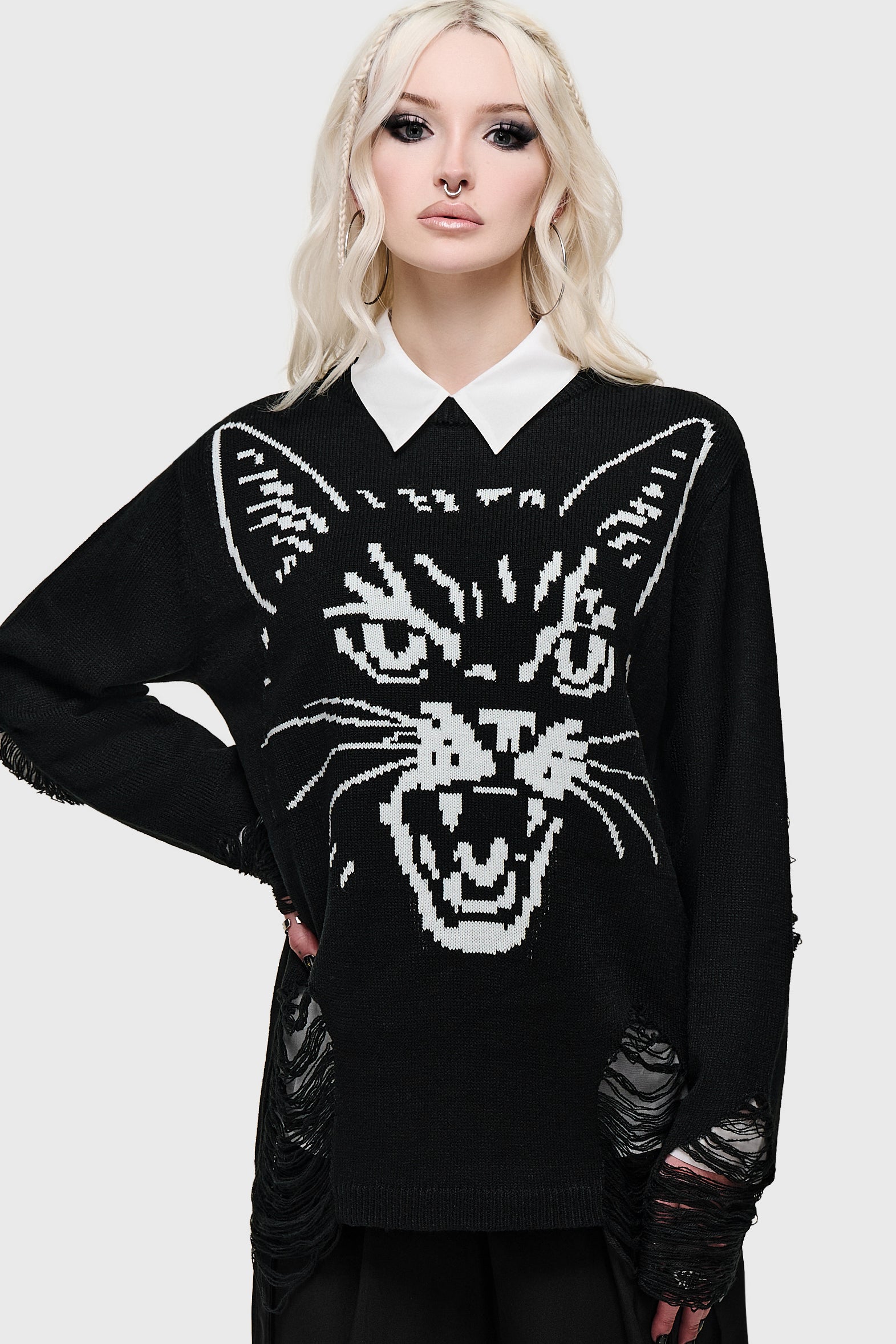Ozz on スパイダー ニット Gothic Ozz on スパイダー ニット Gothic I Want Magic Knitted Sweater