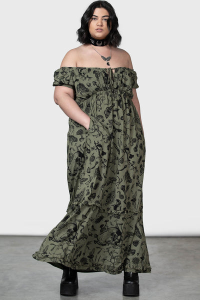 killstar green dress Venom Vengeance Dress