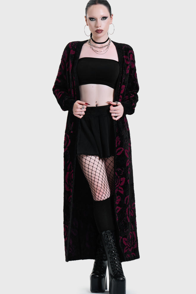 Funeral Rose Knitted Cardigan