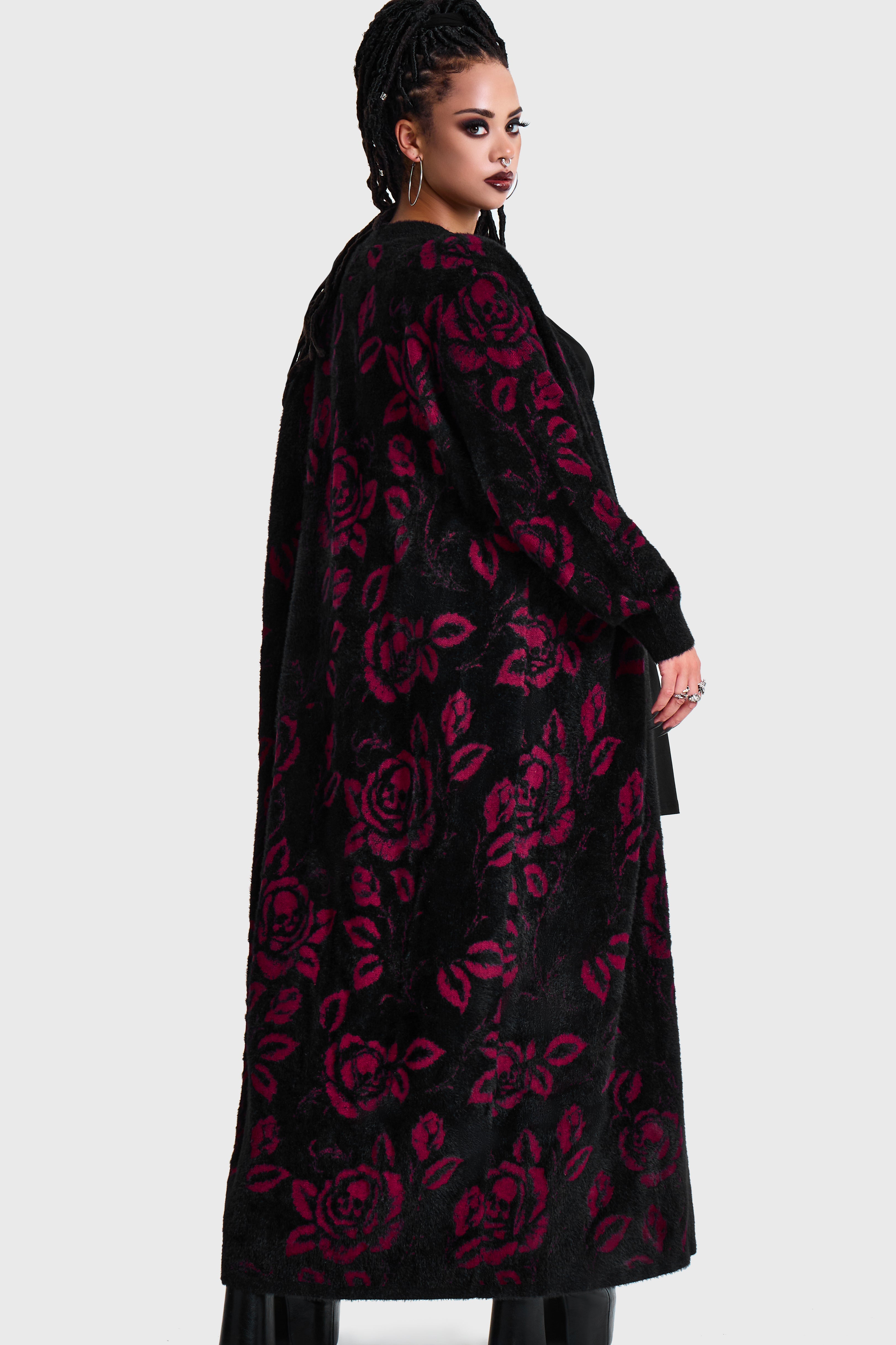 Funeral Rose Knitted Cardigan ‐ KILLSTAR